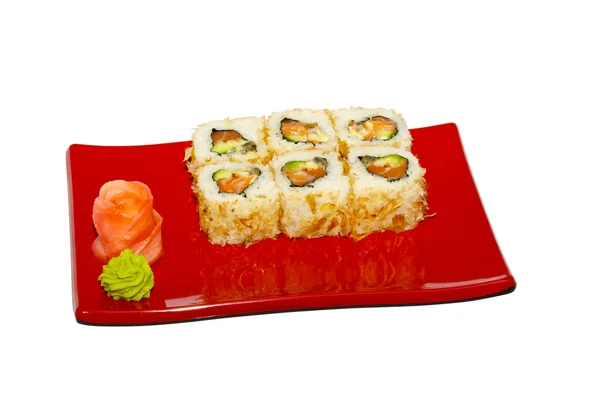 Japan trditional food isolated - rolls — Stock Photo, Image