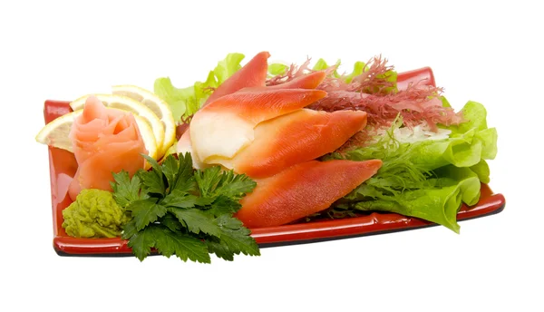 Przygotowane i smaczne sushi sashimi — Zdjęcie stockowe