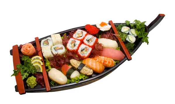 stock image Sushi Set - Different Types of Maki Sushi and Nigiri Sushi