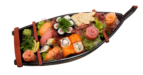 stock image Sushi Set - Different Types of Maki Sushi and Nigiri Sushi