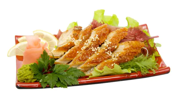 Zubereitetes und köstliches Sushi-Sashimi — Stockfoto