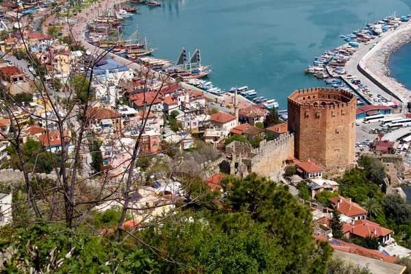 Kizil kule (Roter Turm), intürkische Stadt alanya — Stockfoto