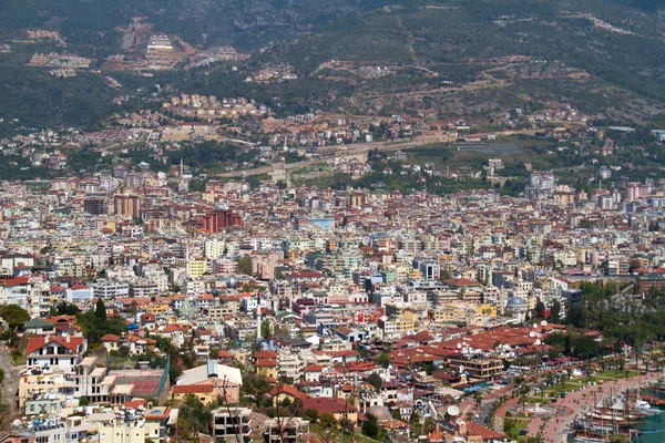 stock image Alanya city hill, sea coast, Turkey