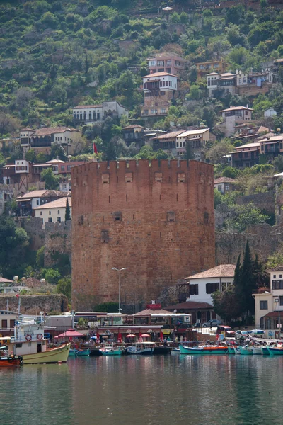 Kizil Kule (Torre Rossa), incittà turca di Alanya — Foto Stock