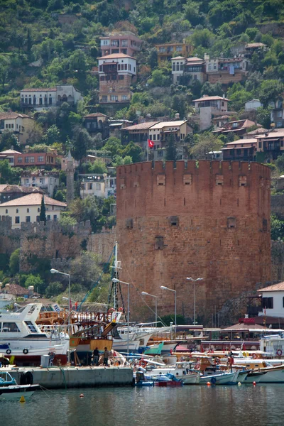 Kizil Kule (Torre Vermelha), emCidade turca de Alanya — Fotografia de Stock