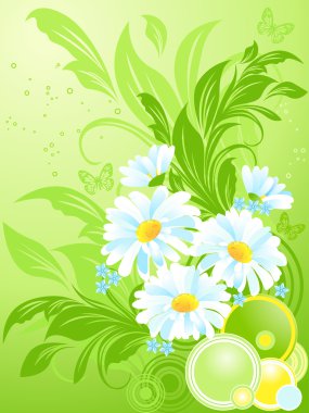 Abstract floral background, element for design, vector clipart