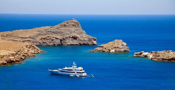 stock image Lindos Bay.Rhodes island, Greece