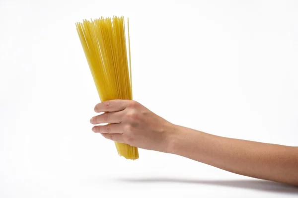 Ручная связка спагетти — стоковое фото