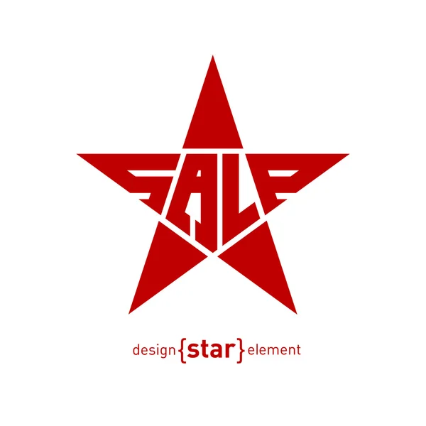 Description Sale on Abstract design element star — Stock Photo, Image