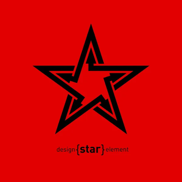 Abstract design element star with arrows — Stock fotografie