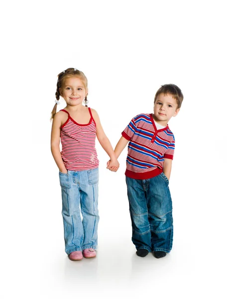 Küçük kız ve erkek — Stok fotoğraf