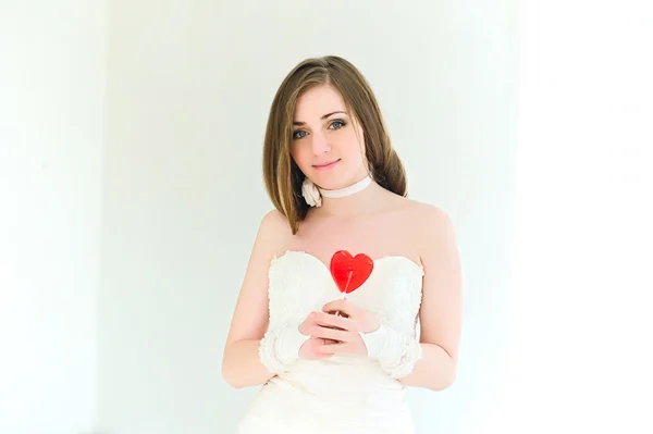 Portrait of the young bride — Stock Photo, Image