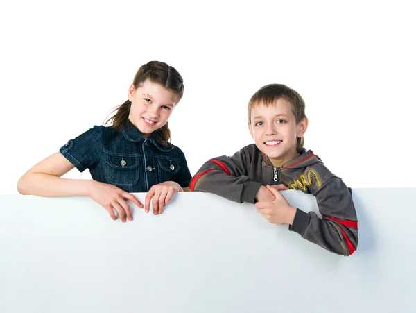 Duas crianças sorridentes — Fotografia de Stock