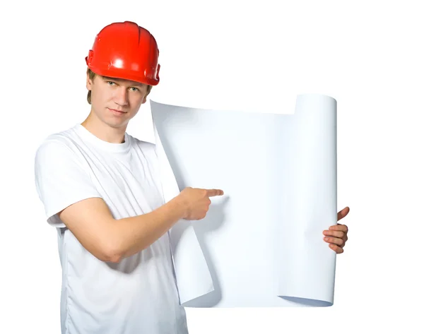 Portrait of a builder — Stock Photo, Image
