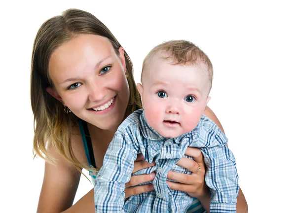 Pretty young women with her son — Stock Photo, Image