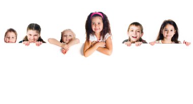 Grouop of smily kids clipart