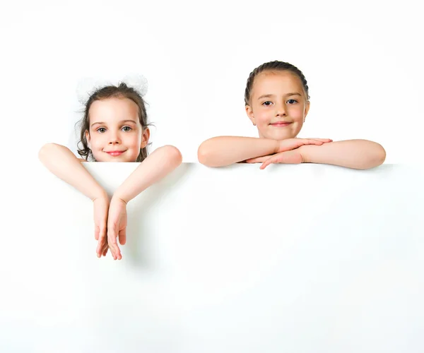 Cute little girls isolated — Stock Photo, Image