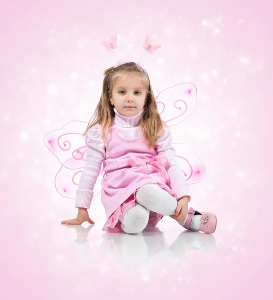 Cute girl in fairy costume — Stock Photo, Image