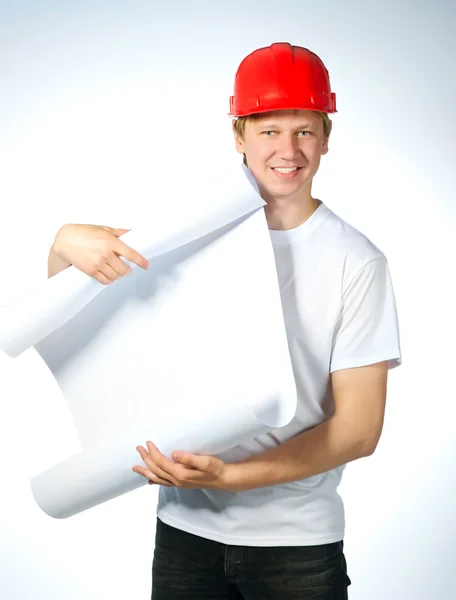 Portrait of a builder — Stock Photo, Image