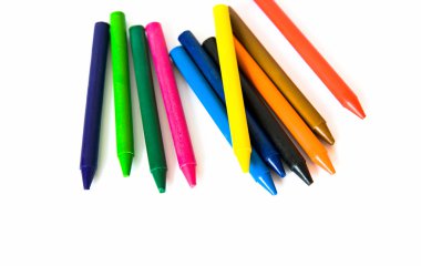 Wax color crayons clipart