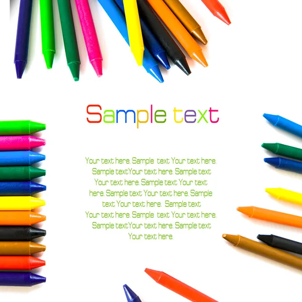 Viasz színes ceruzák elszigetelt — Stock Fotó