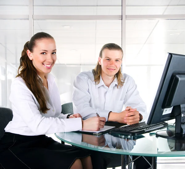 Two business working in team — Stock Photo, Image