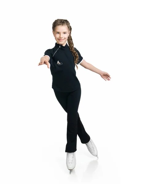 Young girl figure skating — Stock Photo, Image