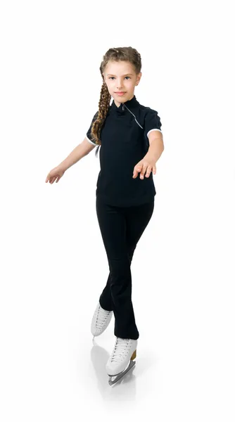 Chica joven patinaje artístico — Foto de Stock