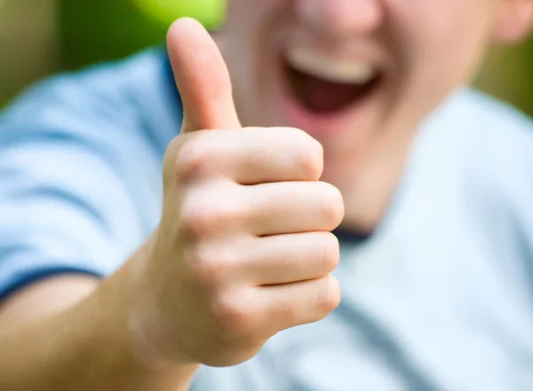 stock image Man showing thumbs up