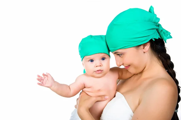 Pretty young women with her son — Stock Photo, Image
