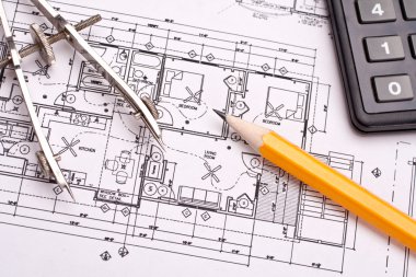Engineering and architecture drawings clipart