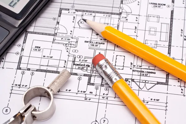 Engineering and architecture drawings — Stock Photo, Image