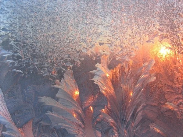 Buz desen ve güneş ışığı — Stok fotoğraf