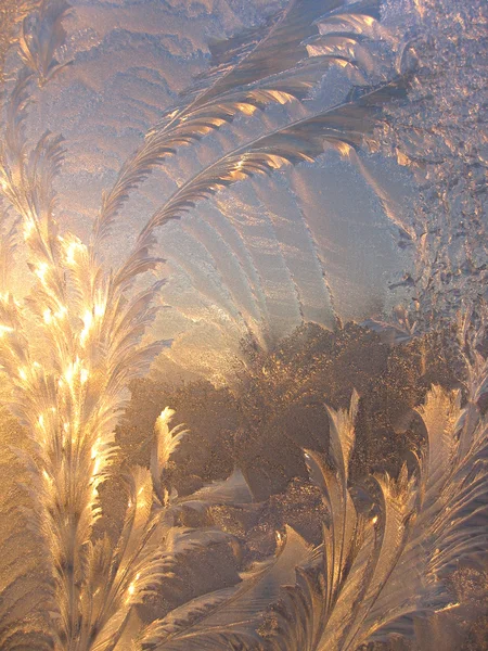 Buz desen ve güneş ışığı — Stok fotoğraf