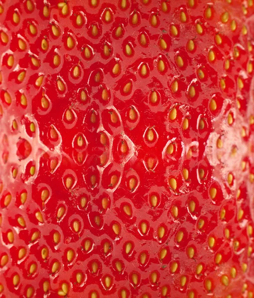Superfície detalhada de morango — Fotografia de Stock