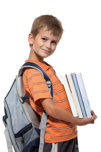 Boy holding books Stock Picture