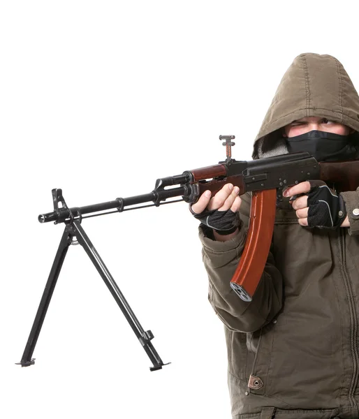 Terrorista con arma — Foto de Stock