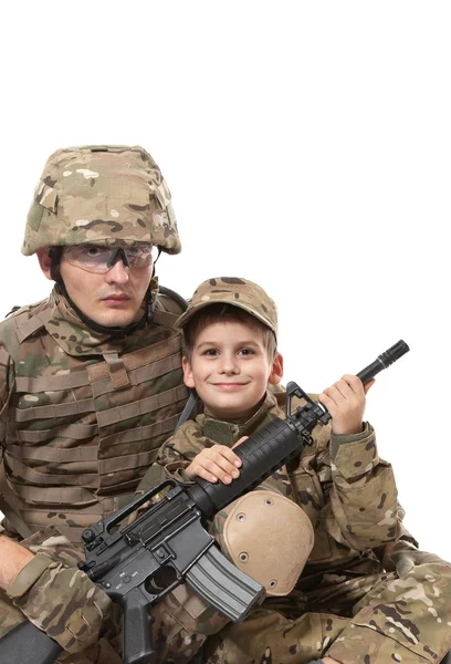 stock image Military Father and Son