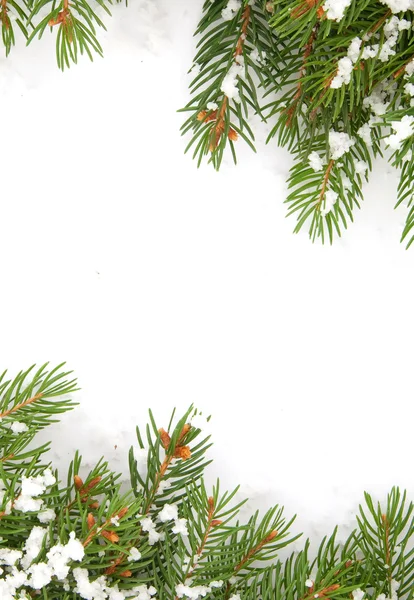 Quadro di Natale con neve — Foto Stock