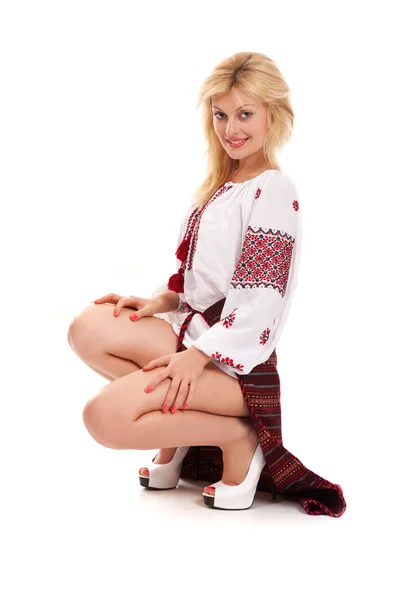 Kobieta nosi strój ukraiński — Zdjęcie stockowe