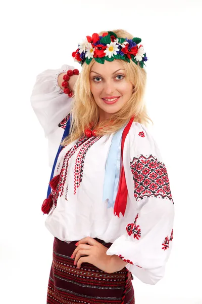 Kobieta nosi strój ukraiński — Zdjęcie stockowe