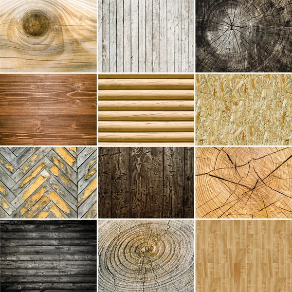 Conjunto de textura de madeira. — Fotografia de Stock
