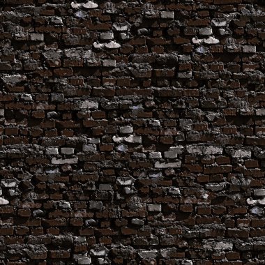 Dark brickwork seamless background. clipart