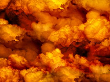 Orange clouds background. clipart