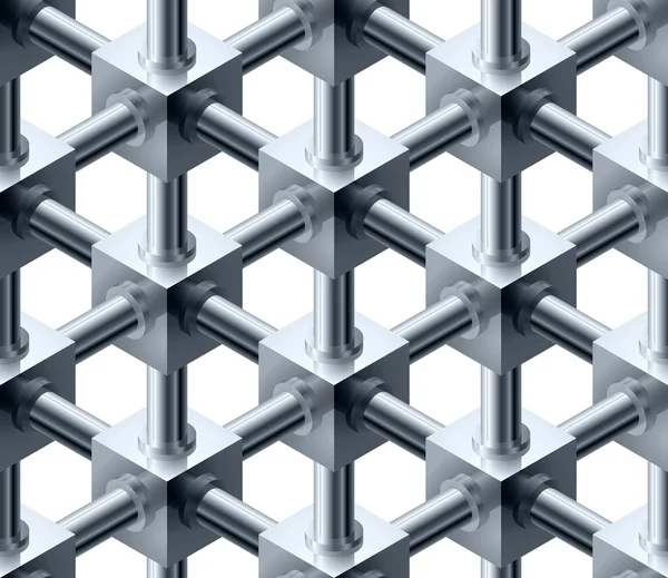 Kristallijn kubussen naadloze patroon. — Stockvector