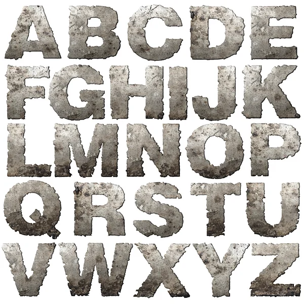 Iron alphabet. — Stock Photo, Image