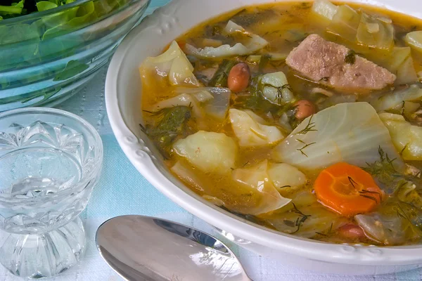 Soppa med kål, Borsjtj — Stockfoto