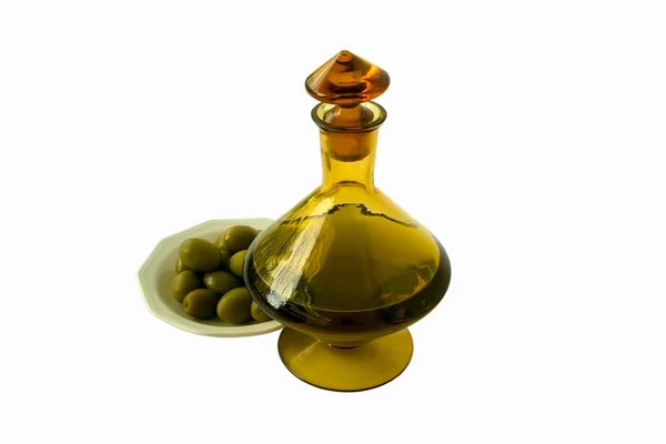Öl und Oliven — Stockfoto