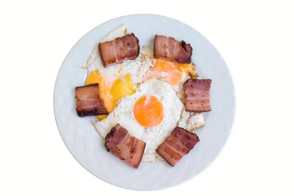 Bacon with eggs — Stock Photo, Image