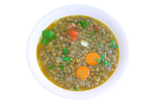 Sopa com lentilha — Fotografia de Stock